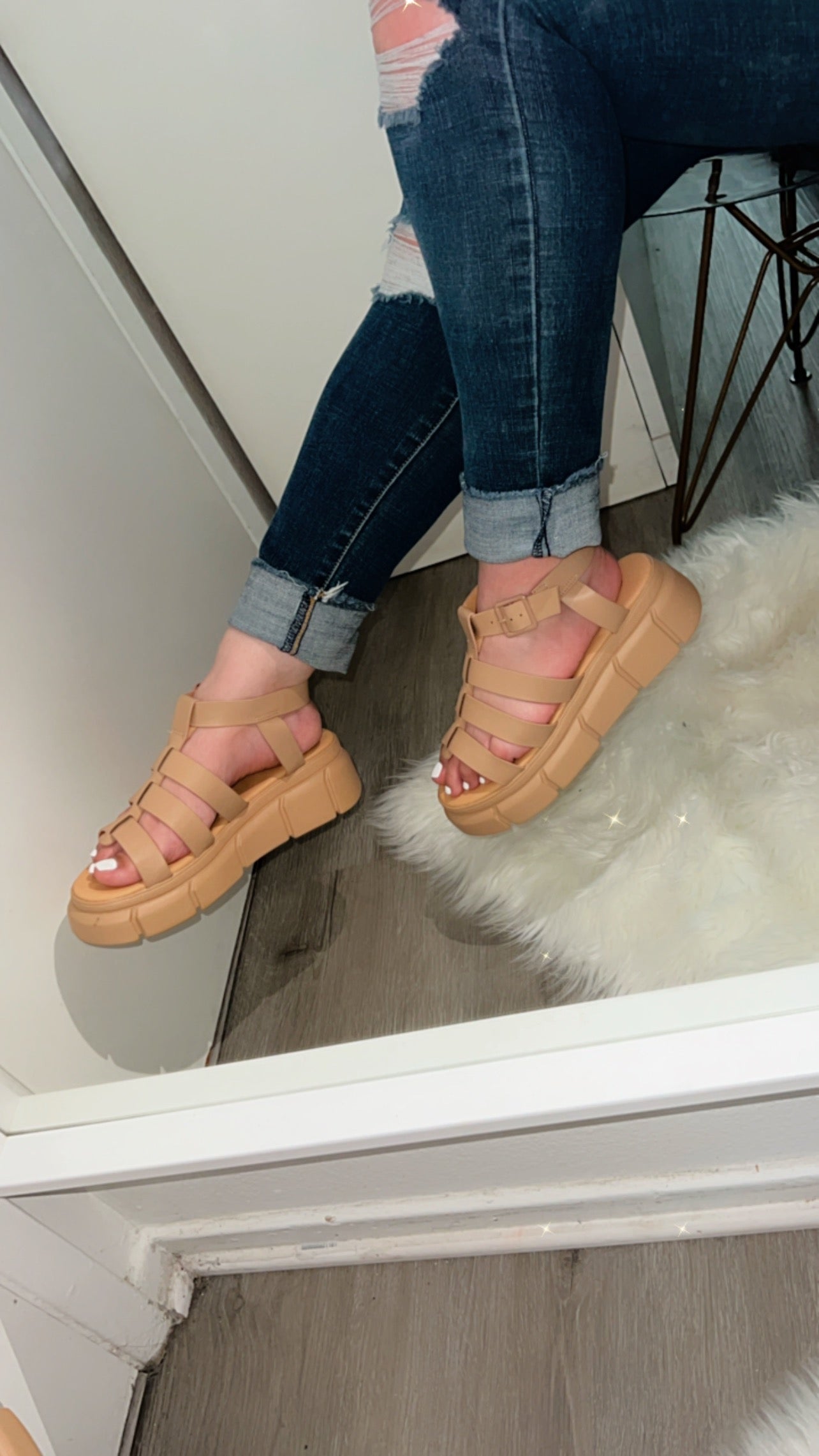 Kessy Platfom Sandal - Nude