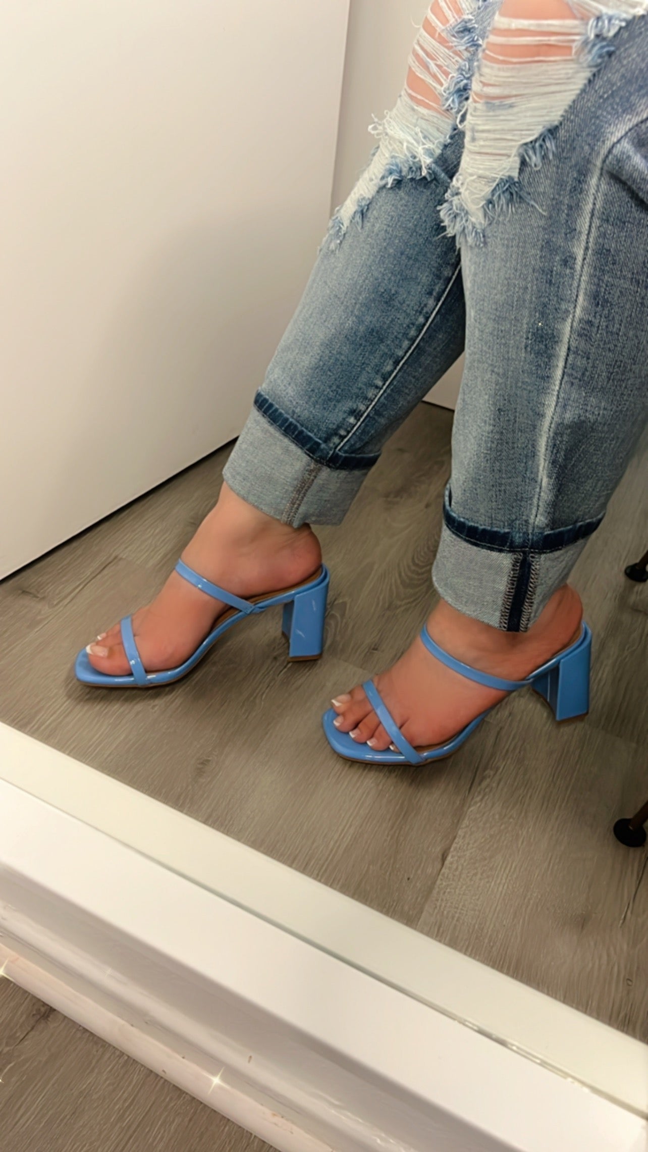 Skye Mid Heels- Blue