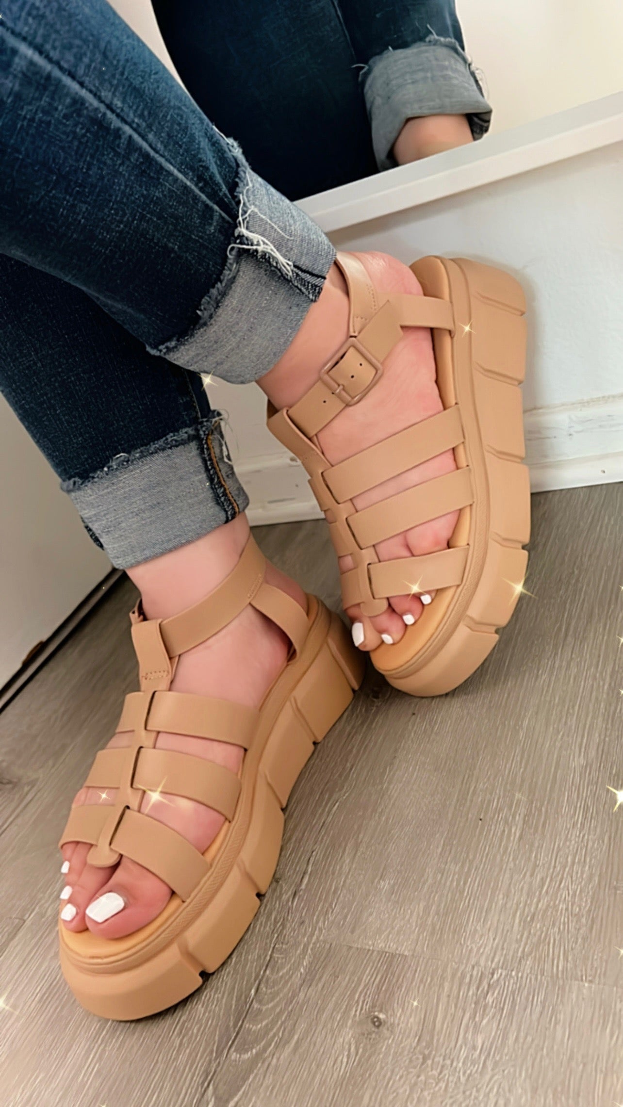 Kessy Platfom Sandal - Nude